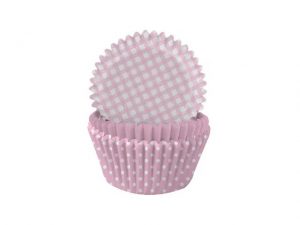 Annivhs Cupcake Cases Polka Dot & Gingham Pink x 75