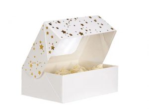 Annivhs 6 Cupcake Box Gold Star