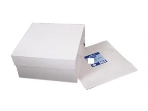 Essentials Cake Box + Lid White 14in