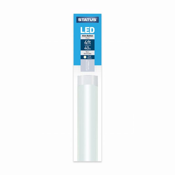 4ft/1200mm 40w 3600 lumens Status LED  Slim Line Batten Pearl Co