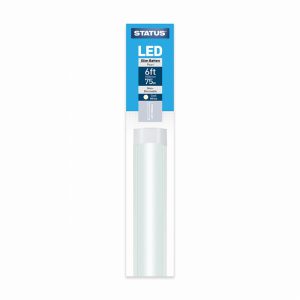 6ft/2400mm 75w = 6700 lumens Status LED Slim Line Batten Pearl