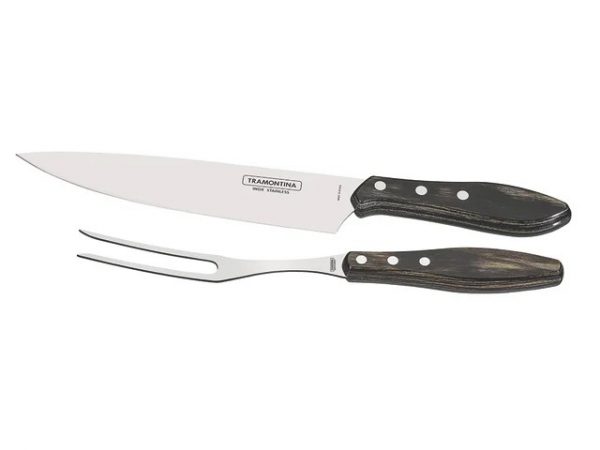 Tramontina Carving Set Wood Handle 2 Piece