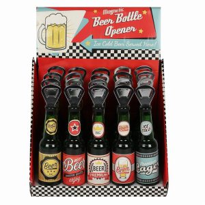 Magnetic Retro Beer Bottle Opener (Single)- Assorted Designs