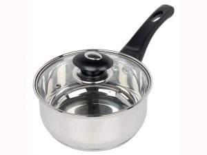 Homecook Saucepan + Glass Lid Stainless Steel 20cm