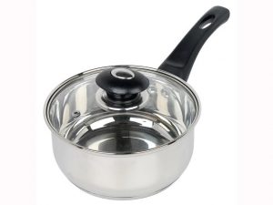 Homecook Saucepan + Glass Lid Stainless Steel 16cm