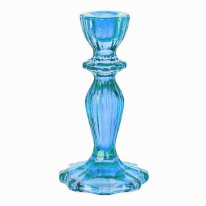 Boho Candle Stick Holder Blue