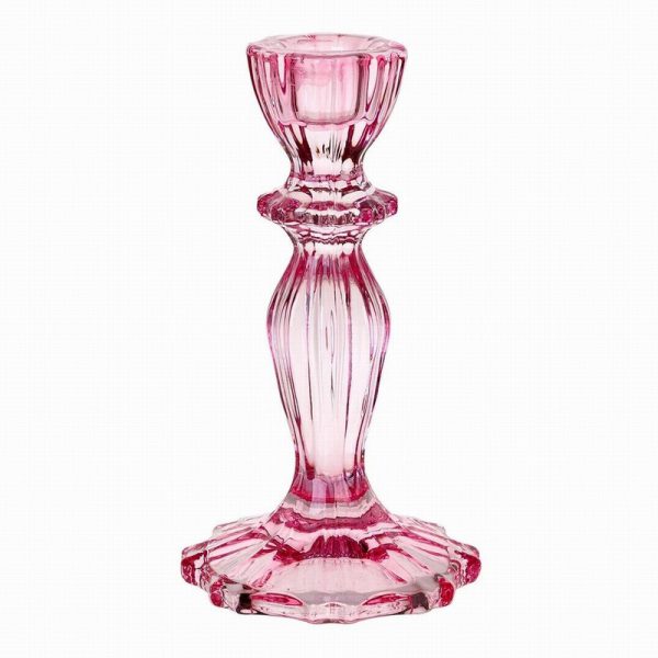 Boho Candle Stick Holder Pink