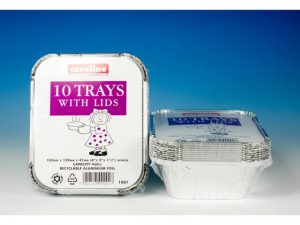 Caroline Foil Tray & Lids 16oz x 10