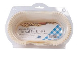 Essential Greaseproof Loaf Tin Liners 1lb x 40
