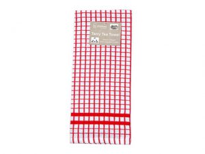 LeChateau Terry Tea Towel Red/ White Check