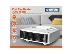 Flat Fan Heater 3kW 2 Heat Settings FFH1P-3000W1PKB