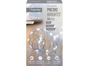 Premier 50 Battery operated LED White Christmas Lights