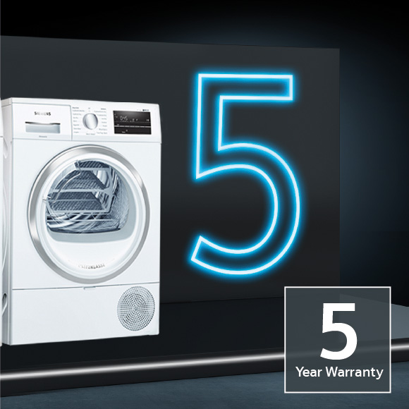 Free 5 year Warranty on Siemens Appliances