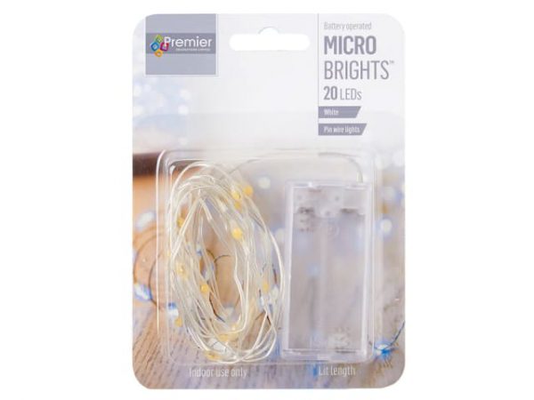 Indoor Christmas Pin Wire LED lights White LB191279W