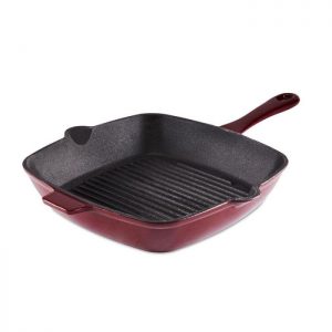 Tower Cast Iron Grill Pan Red 26cm