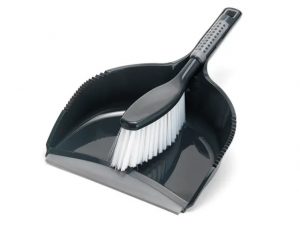 Addis Comfi Grip Dustpan Set Granite / Metallic