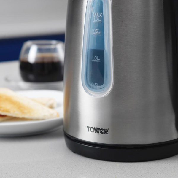 Tower Infinity 3KW 1.7L Brushed Stainless Steel Jug Kettle - Image 3