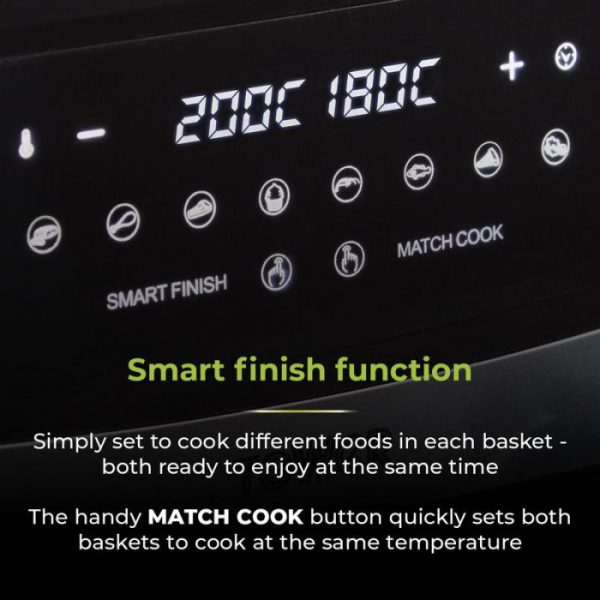 Vortx 9 Litre Dual Basket Air Fryer T17088 - Image 4