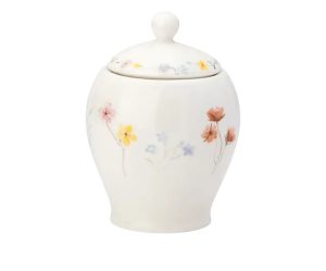 Sugar Pot Pressed Flowers