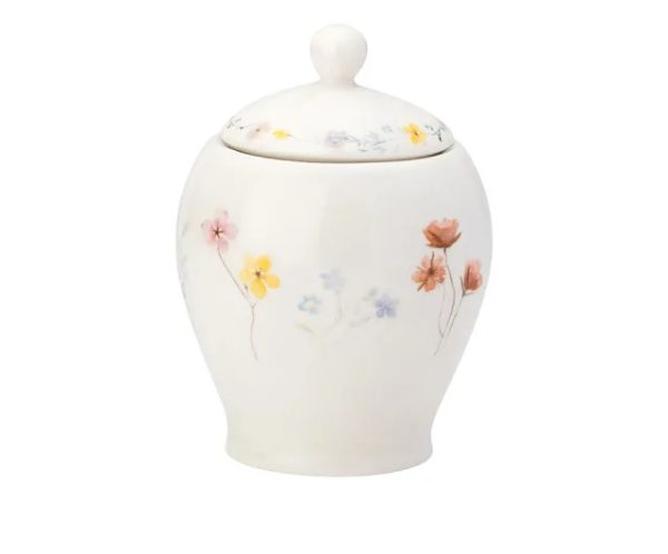 Sugar Pot Pressed Flowers