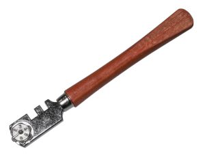 Six Wheel Glasscutter Tungsten Carbide – Wood Handle