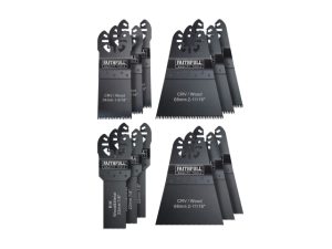 Faithfull Multi-Function Tool Blade Set in Case, 12 Piece