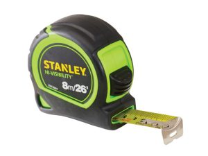 STANLEY® Tylon™ Hi-Viz Pocket Tape 8m/26ft (Width 25mm)