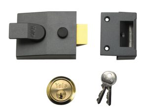 P89 Deadlock Nightlatch 60mm Backset Chrome Finish Visi