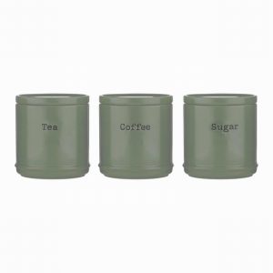 Accents Sage Green Storage Cannister Set (Tea, Coffee, Sugar)