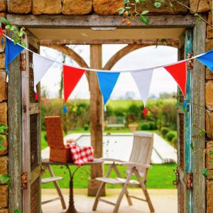 Talking Tables Royal Bunting Fabric Red, White And Blue
