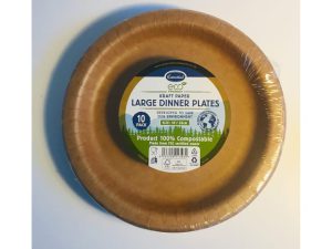 Eco Kraft Paper Plates 26cm Pack Of Ten