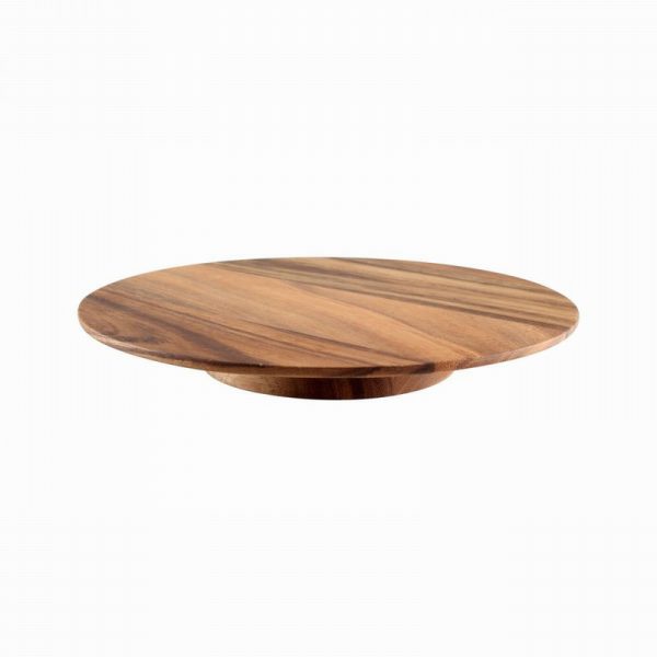 T&G Baroque Revolving Platter Acacia 290x37mm