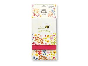 Cooksmart Tea Towels x 3 Bee Happy