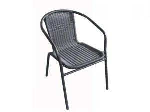 HomeHardware Rattan Steel Chair Black