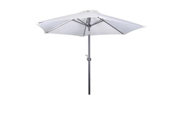 Aluminium Parasol + Crank & Tilt Ivory 2.7m