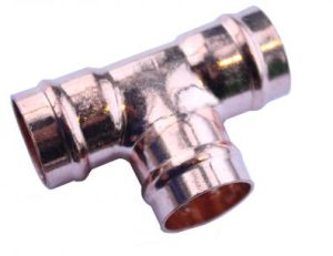 Oracstar Equal Tee Solder Ring Fitting 15mm Bronze 2 Pk