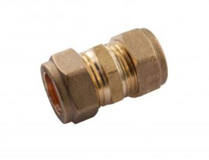 Oracstar Compression Straight Coupler 15mm Brass 1 Pk