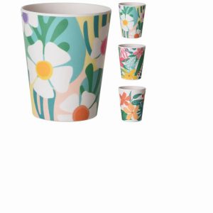 ExcellentHousewares Melamine Mug Sunny Flower