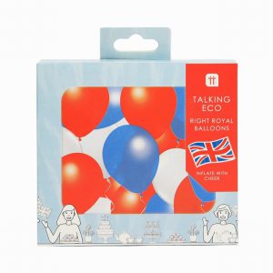Talking Tables Royal Red, White and Blue Latex Balloons – 16 Pk