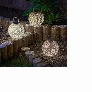 SmartGarden Damasquette Lantern – Gold 18cm