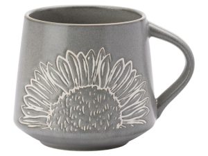 Artisan Flower Mug Grey Stone