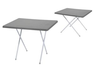 Koopman Folding Table Rectangle Charcoal 60cm x 79.5cm