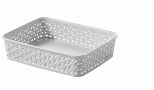 Curver Grey Rattan Tray A5