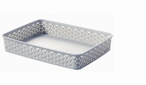 Curver Grey Rattan Tray A4