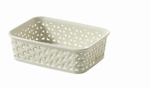 Curver Rattan Tray Vintage White A6