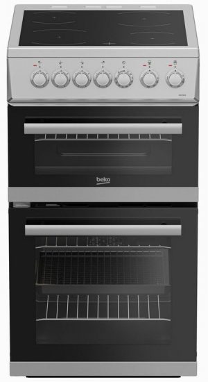 Beko EDVC503S 50cm Double Oven Electric Cooker with Ceramic Hob