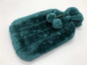 Hot Water Bottle Fur Cover Emerald  HW011