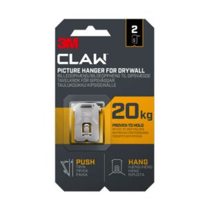 3m Claw Drywall Picture Hanger20kg 2pk