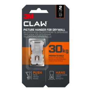 3m Claw Drywall Picture Hanger30kg 2pk