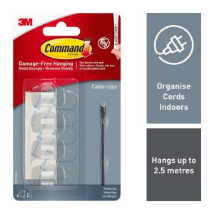 Command Clear Round Cord Clips 17017CLR